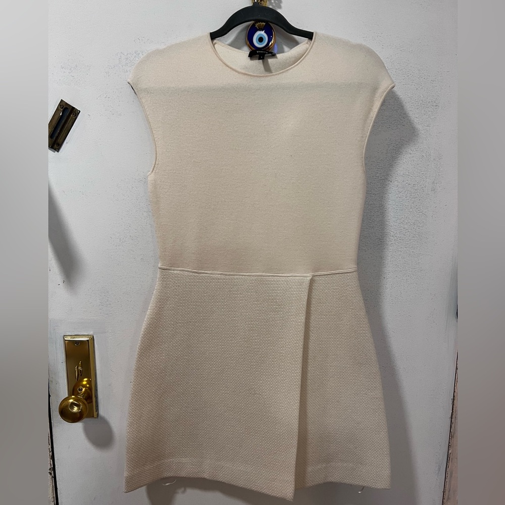 Theory Cream Knit Dress